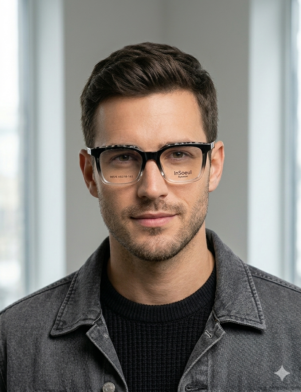 Premium Black and White Screen Glasses SG-015