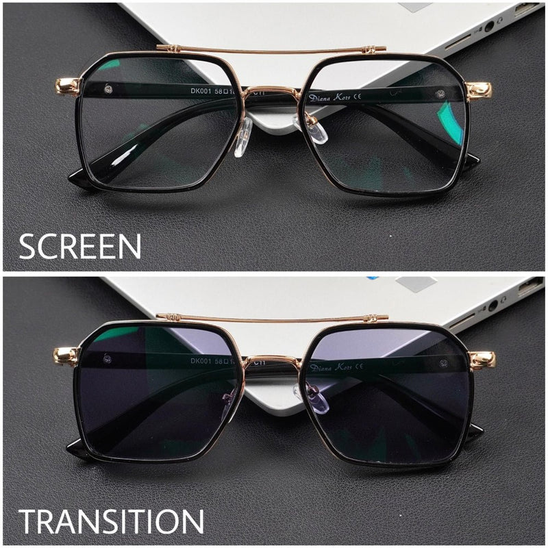 Alpha Gunblack Transition Screen Glasses