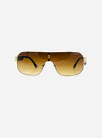 Brown premium metal glasses S-007